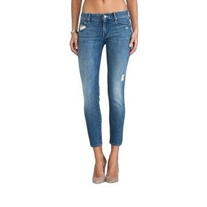 Mother Jeans The Looker Crop Grafitti Girl Size 24 Distressed